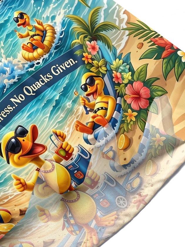 Hawaiian Fun Cruise Legend Vacation Duck Men's Pocket Short Sleeve Shirts
