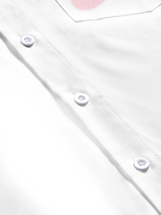 Fun Cherry Cocktail Wine Men's Pocket Short Sleeve Shirts