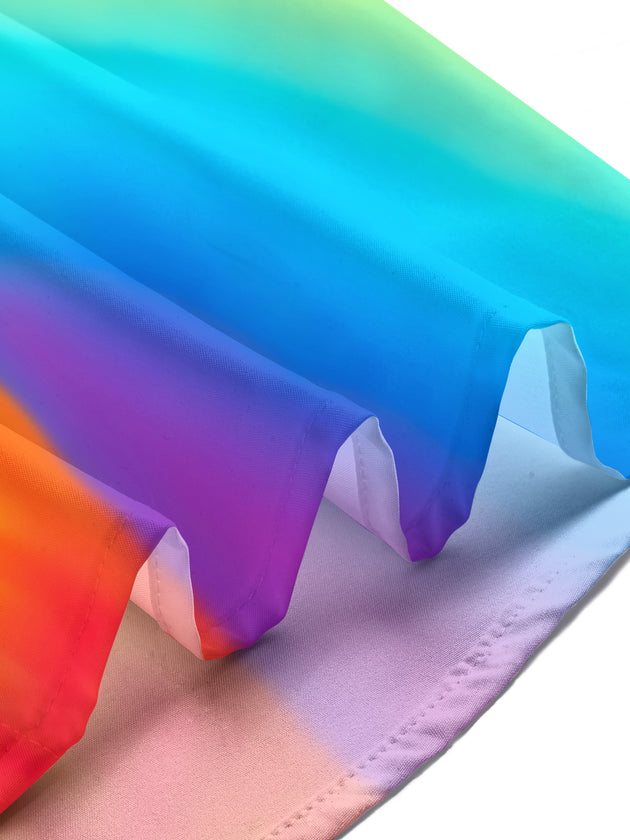 Pride Month Colorful Gradient Eagle Men's Pocket Short Sleeve Shirts