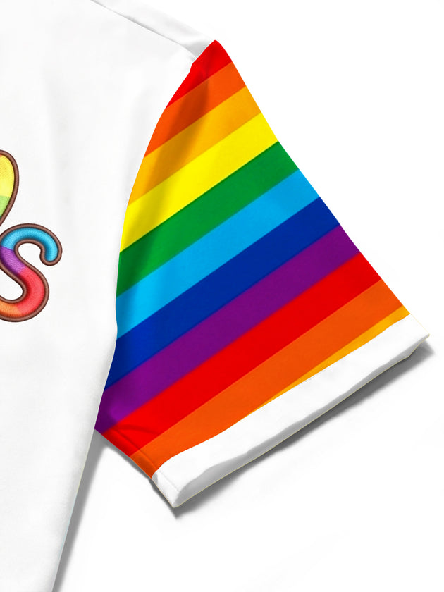 Pride Month Colorful Music Jesus Religious Men's Pocket Short Sleeve Shirts