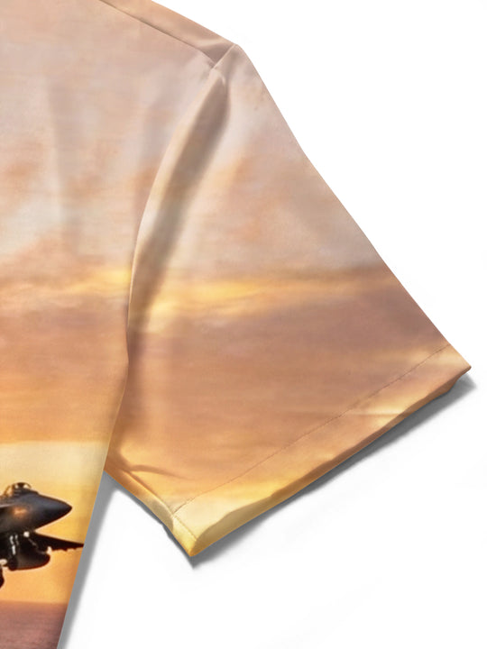 Aircraft Carrier Pilot Eagle Men's Pocket Short Sleeve Shirts
