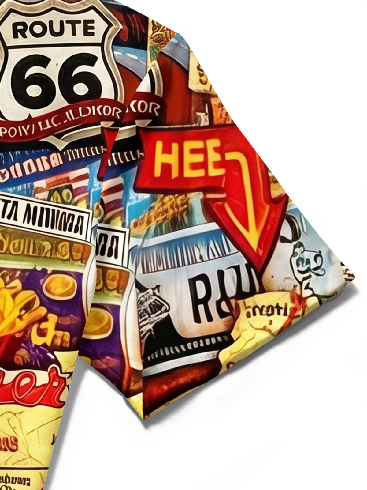 Route 66 Vintage Men's Pocket Short Sleeve Shirts