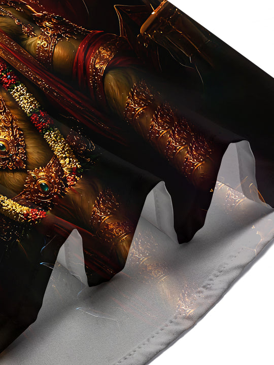 Dark Hanuman Multi-Faced Deity Men's Pocket Short Sleeve Shirts