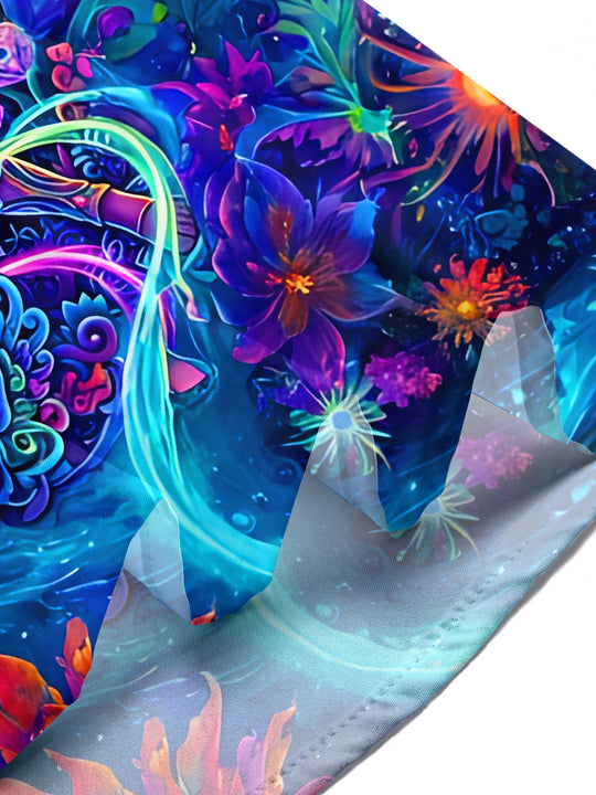 Psychedelic Abstract Archer Men's Pocket Short Sleeve Shirts