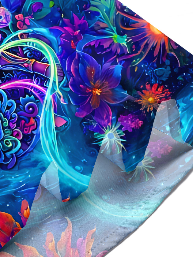 Psychedelic Abstract Archer Men's Pocket Short Sleeve Shirts