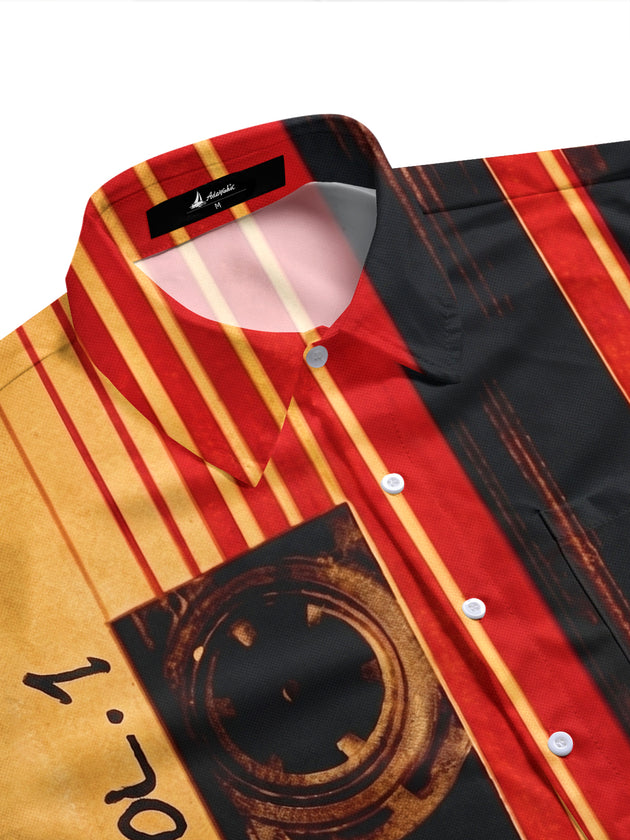 Retro Cassette Music "Awesome Mix Vol.1" Men's Pocket Short Sleeve Shirts