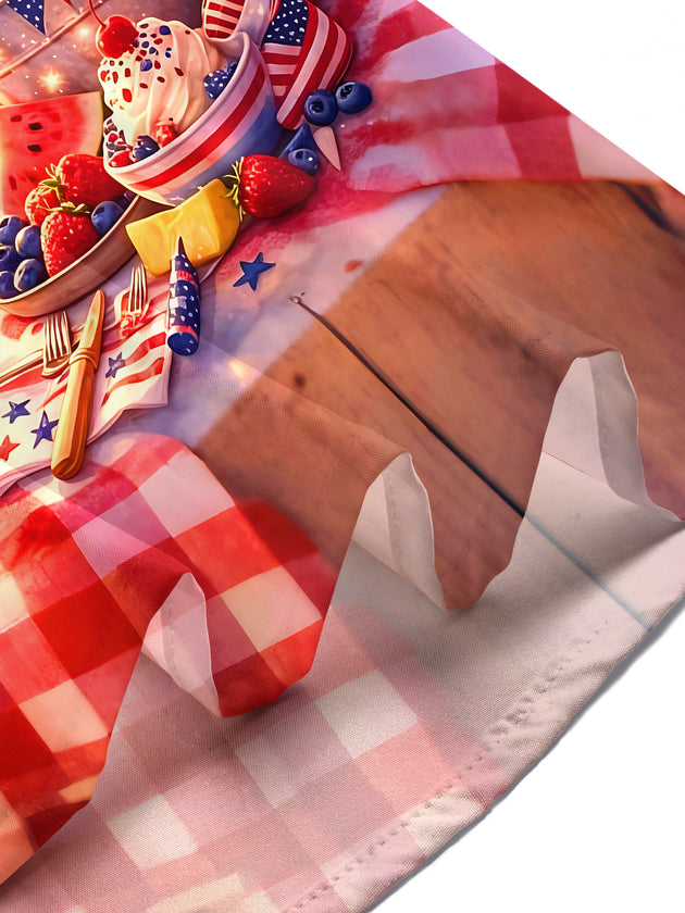 USA 250Th Anniversary Picnic Fireworks Independence Day Men's Pocket Short Sleeve Shirts
