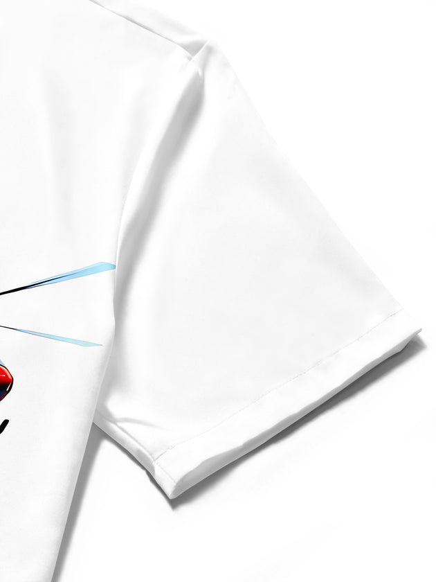 Skydiving Helicopter Sports Men's Pocket Short Sleeve Shirts