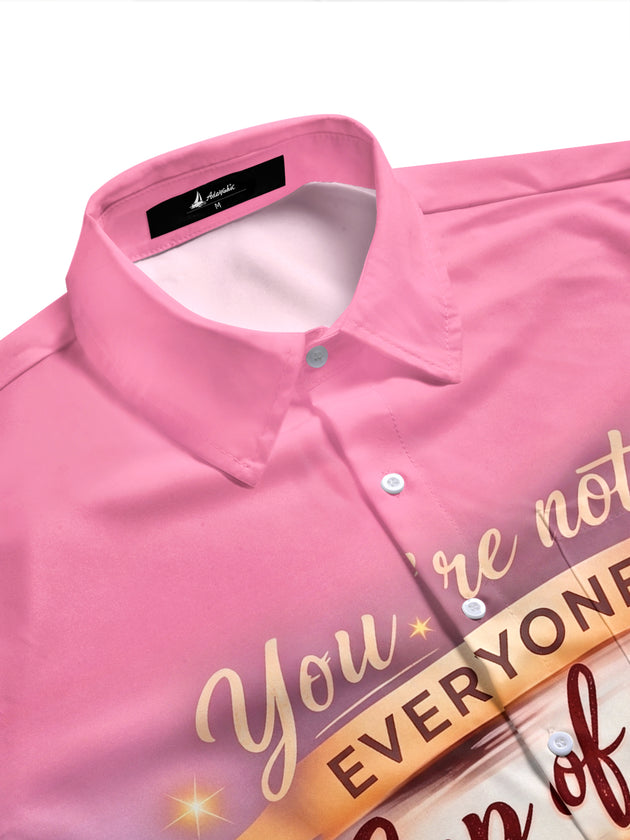 Hawaiian Coffee And Cocktail Gradient Color Men's Pocket Short Sleeve Shirts