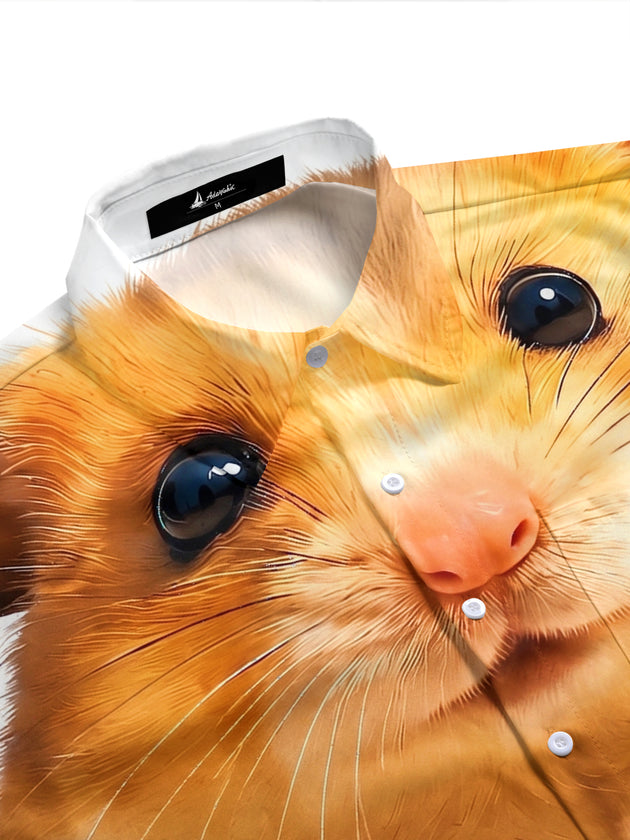 Fun Hamster Bikini Men's Pocket Short Sleeve Shirts
