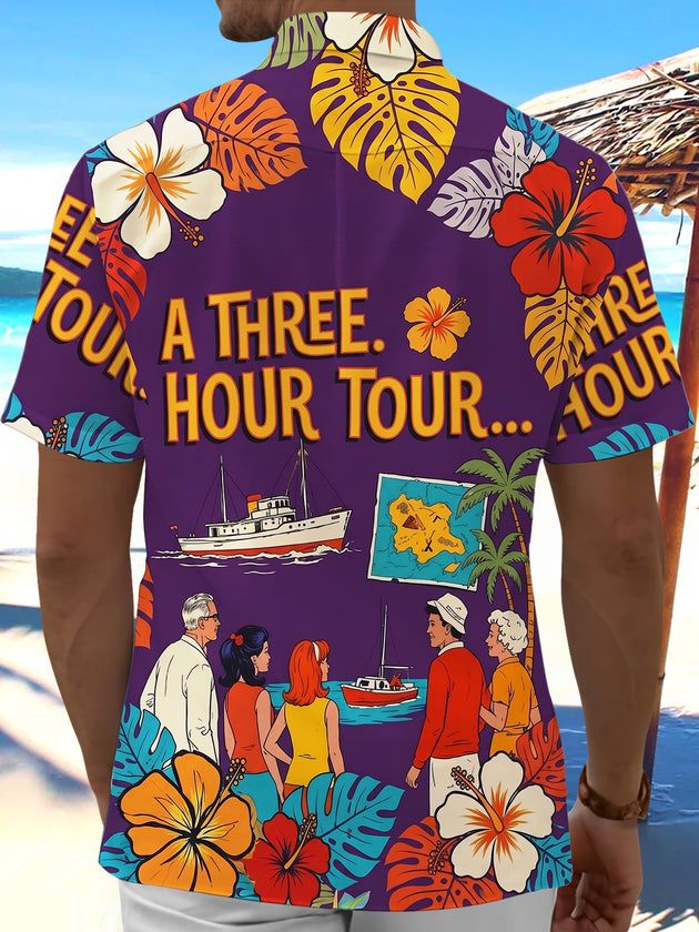 Hawaiian 3-hour Cruise Vacation Men's Pocket Short Sleeve Shirts