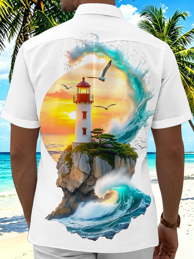 Lighthouse Seaview Men's Pocket Short Sleeve Shirts
