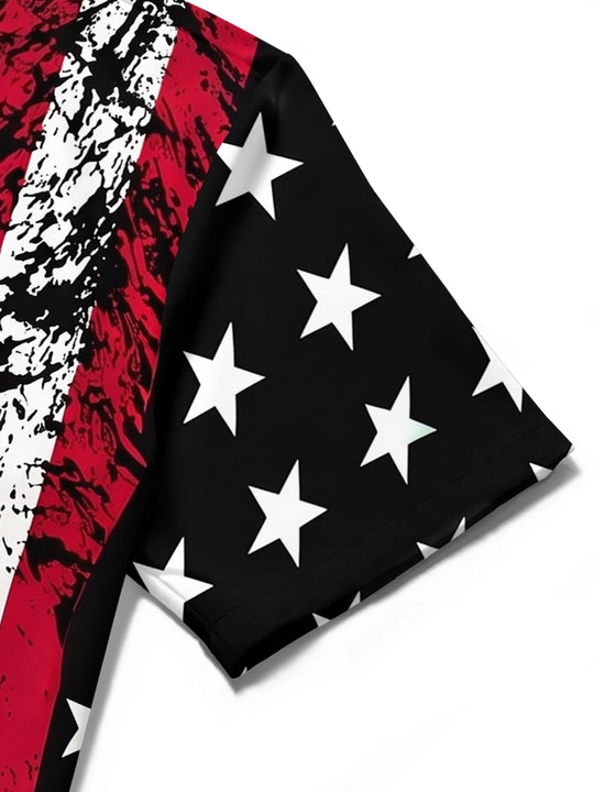 Bingo Game Independence Day Men's Pocket Short Sleeve Shirts