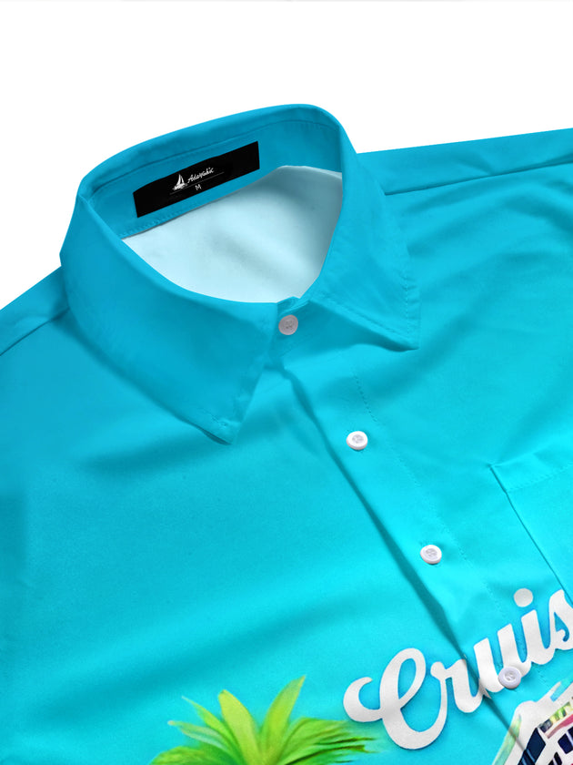 Hawaiian Cruise Vacation Life Men's Pocket Short Sleeve Shirts
