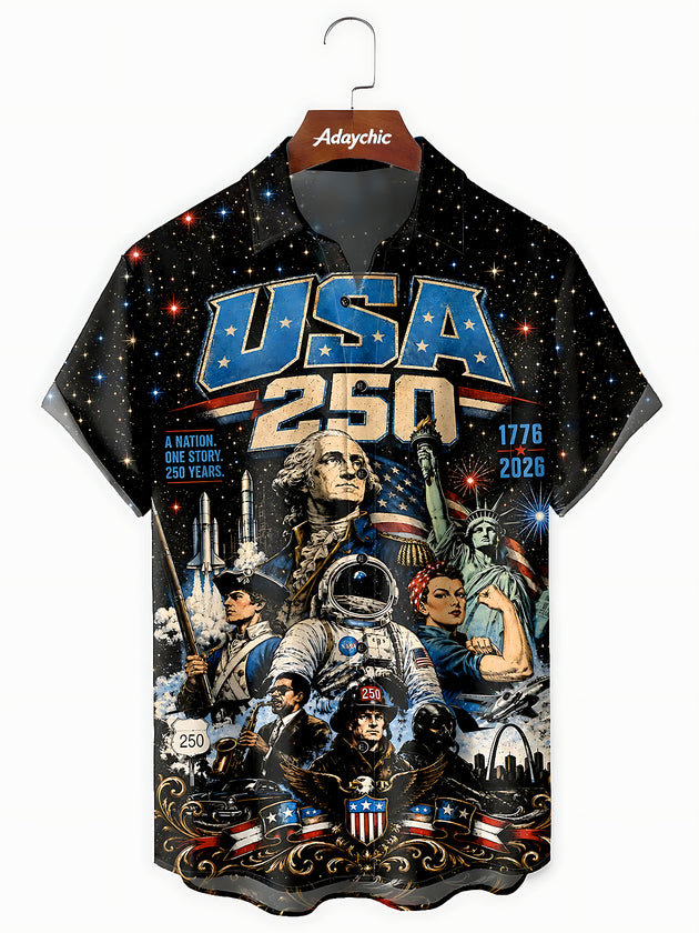 Independence Astronaut Men's Pocket Short Sleeve Shirts