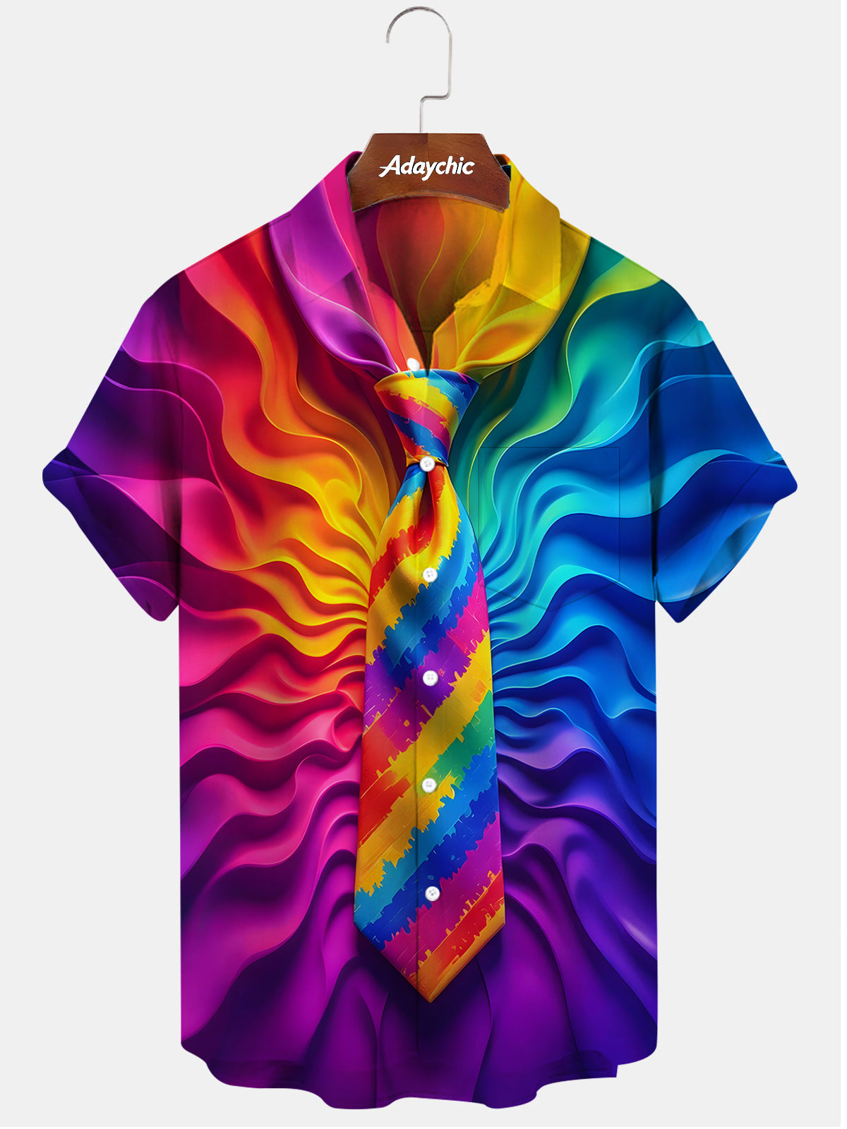 Funny Tie Men's Pocket Short Sleeve Shirts