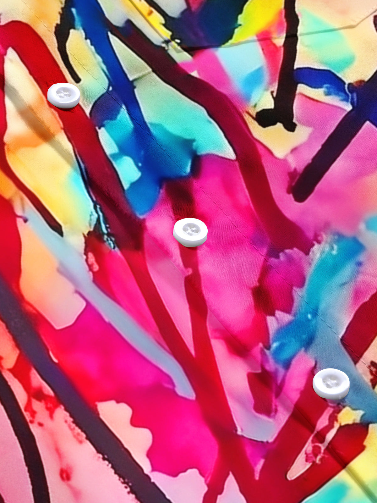 Colorful Tie-Dye Abstract Art Men's Pocket Short Sleeve Shirts