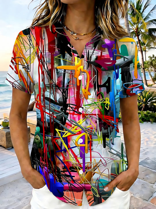 women's tie dye shirt front view