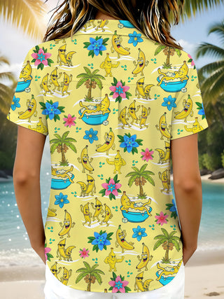 women's aloha shirt back view