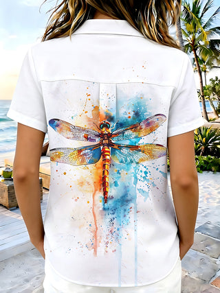 women's mythical print shirt back view