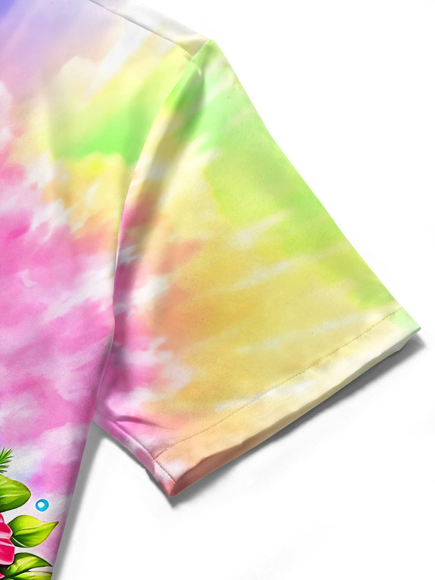 Hawaiian Colorful Tie Dye Cruise Life Women's Short Sleeve Shirts