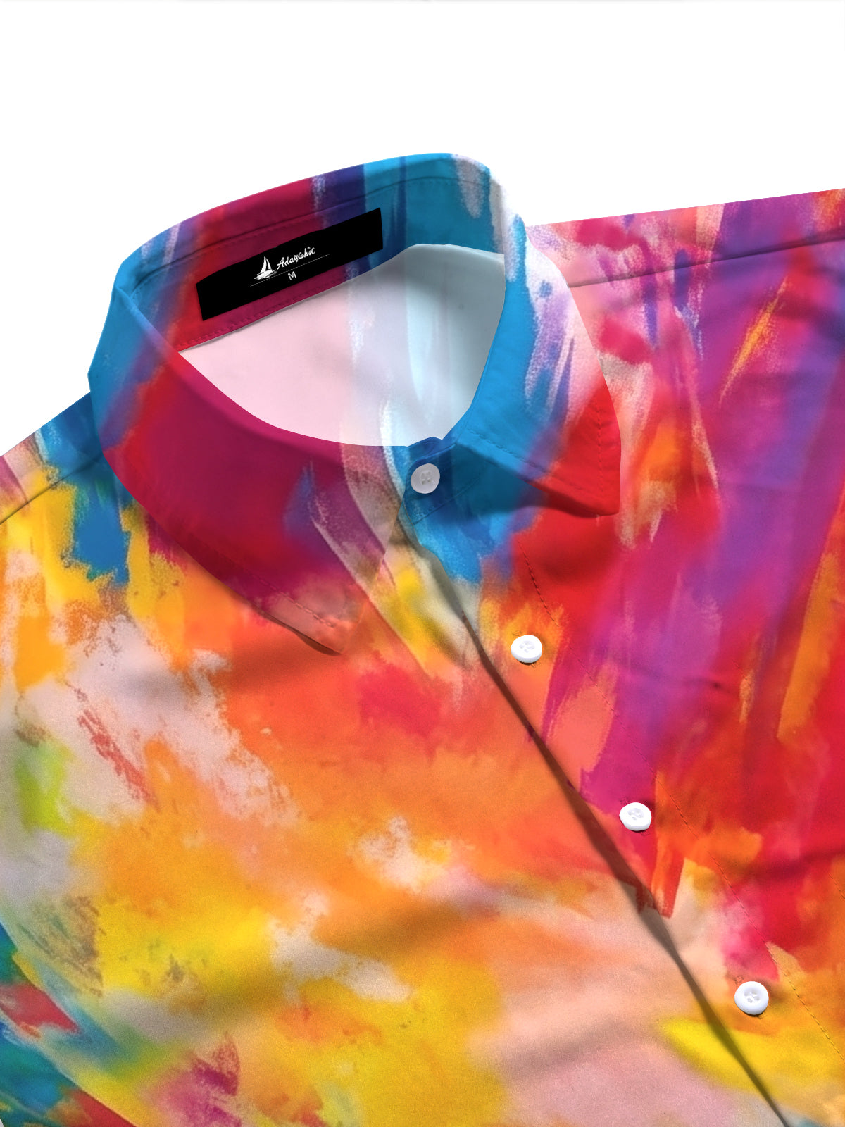Colorful Watercolor Splash Tie Dye Women's Short Sleeve Shirts