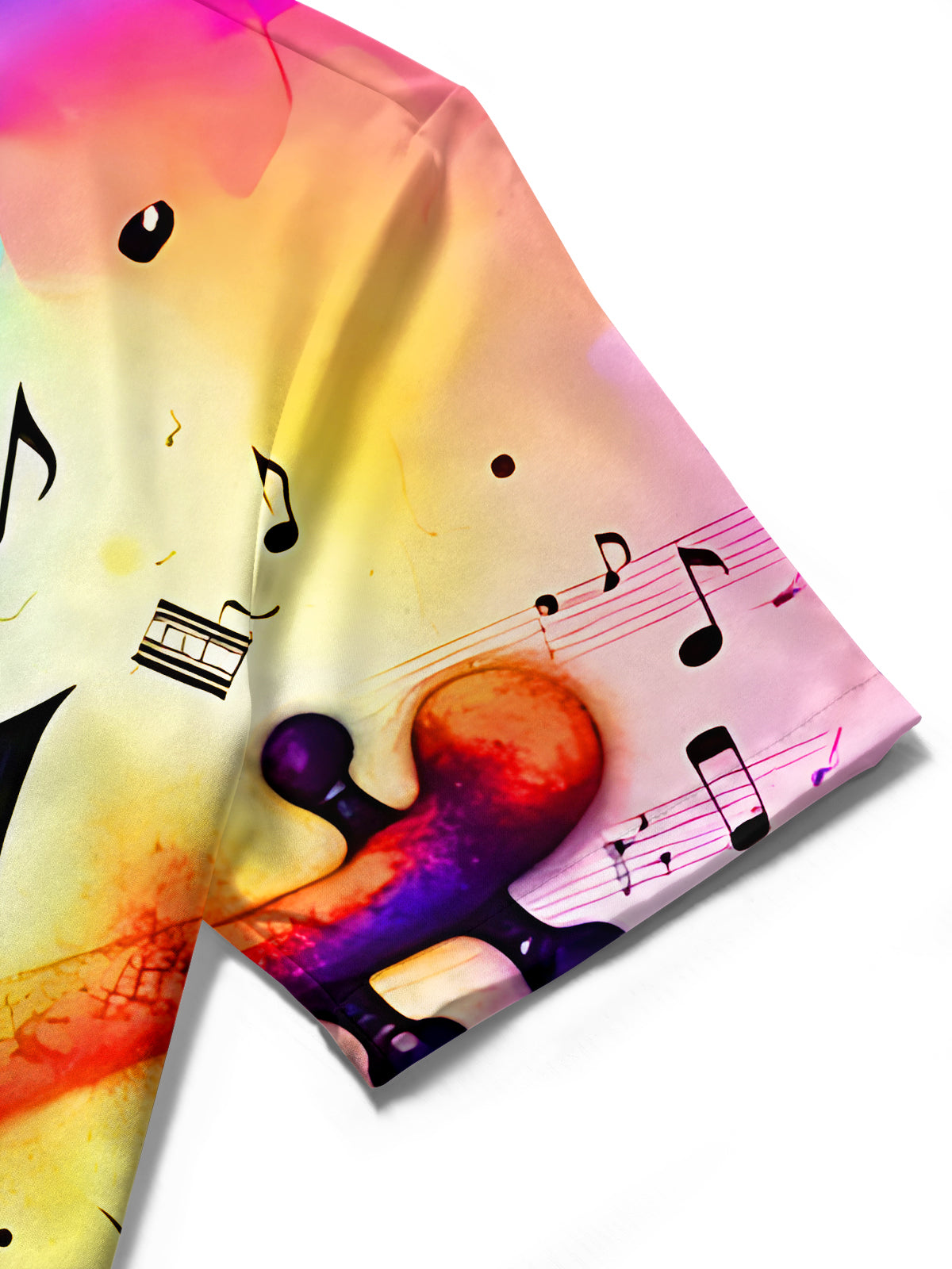 Colorful Gradient Music Butterfly Portrait Women's Short Sleeve Shirts