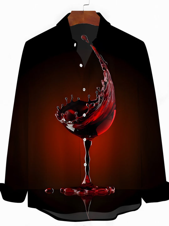 men's red shirt front view