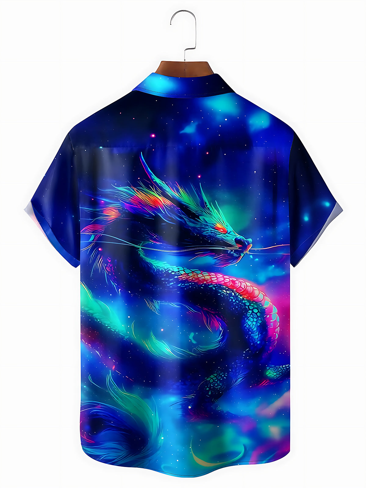 Dragon Tie Dye Men's Pocket Short Sleeve Shirts