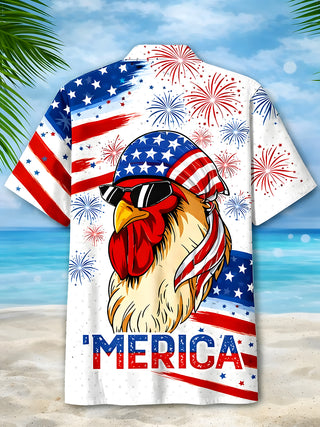 men's aloha shirt back view