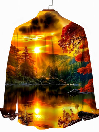 Men's long sleeve pocket shirt back view