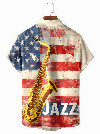 men's band shirt back view