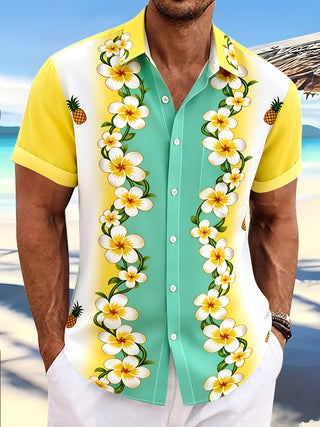 men's Hawaiian shirt front view tropical beach vacation