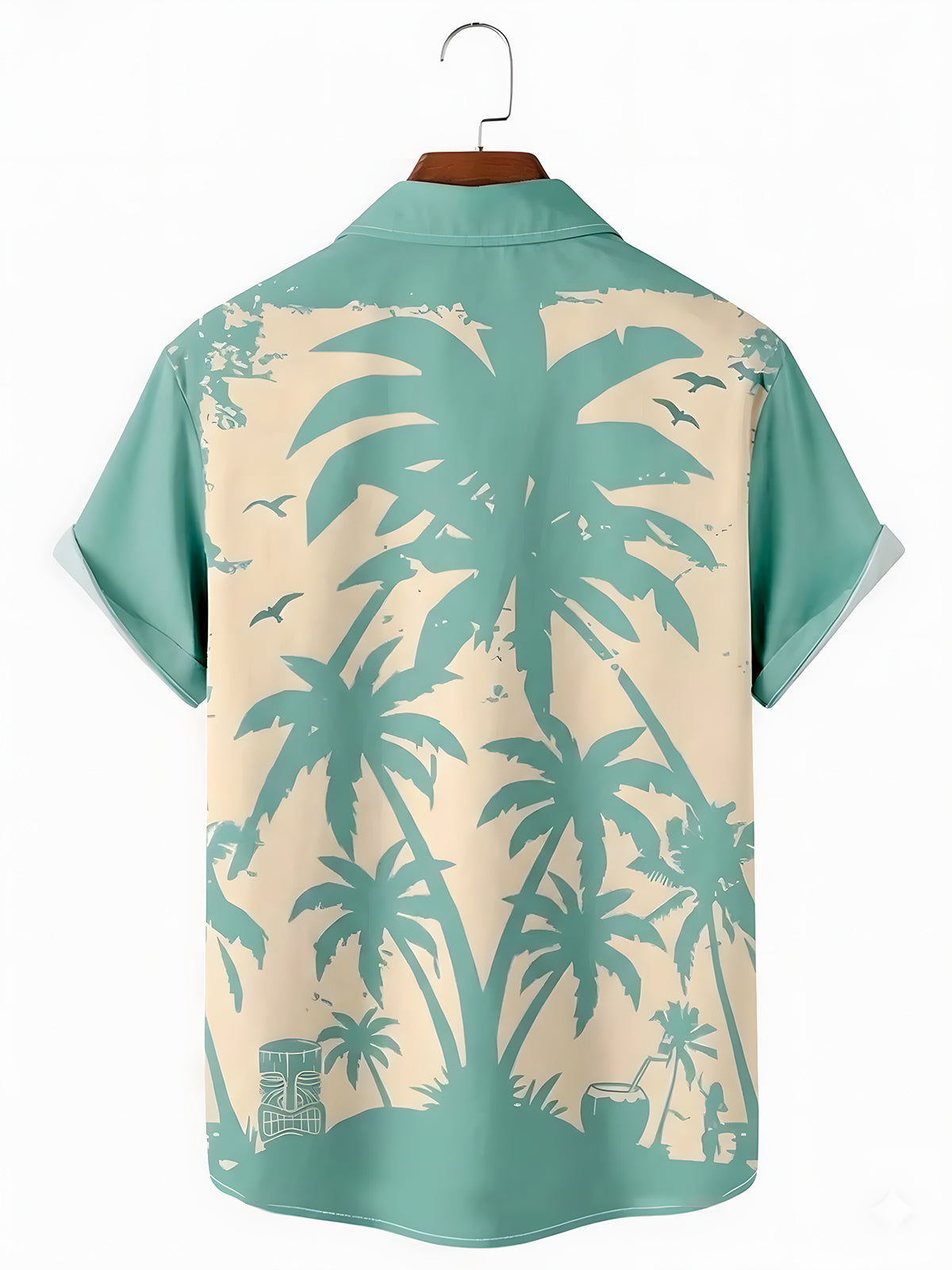 men's aloha shirt back view