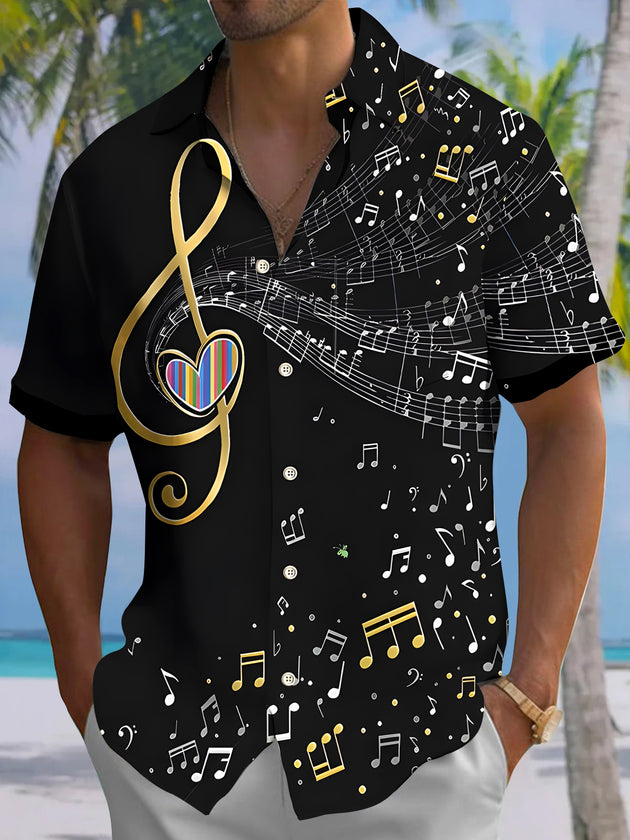men's Hawaiian shirt front view tropical beach vacation