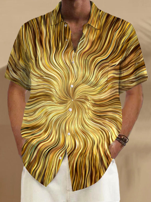 men's patterned sweater shirt front view