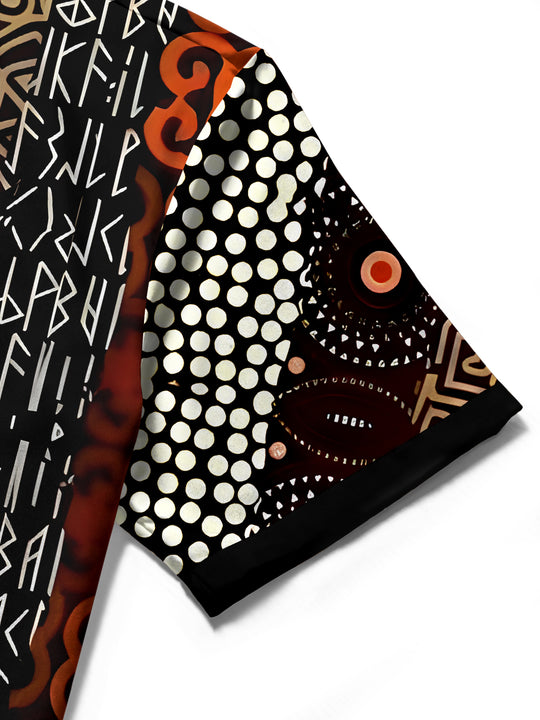 men's vintage style shirt close-up short sleeve
