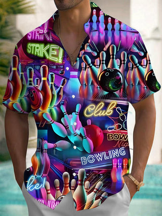 men's sports print shirt front view