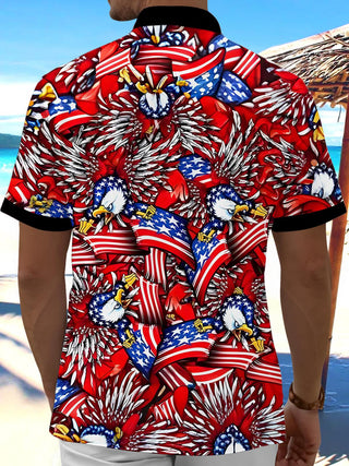 men's patriotic shirt back view