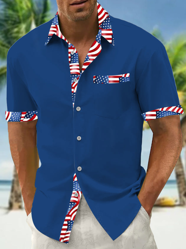 men's patterned sweater shirt front view Independence Day