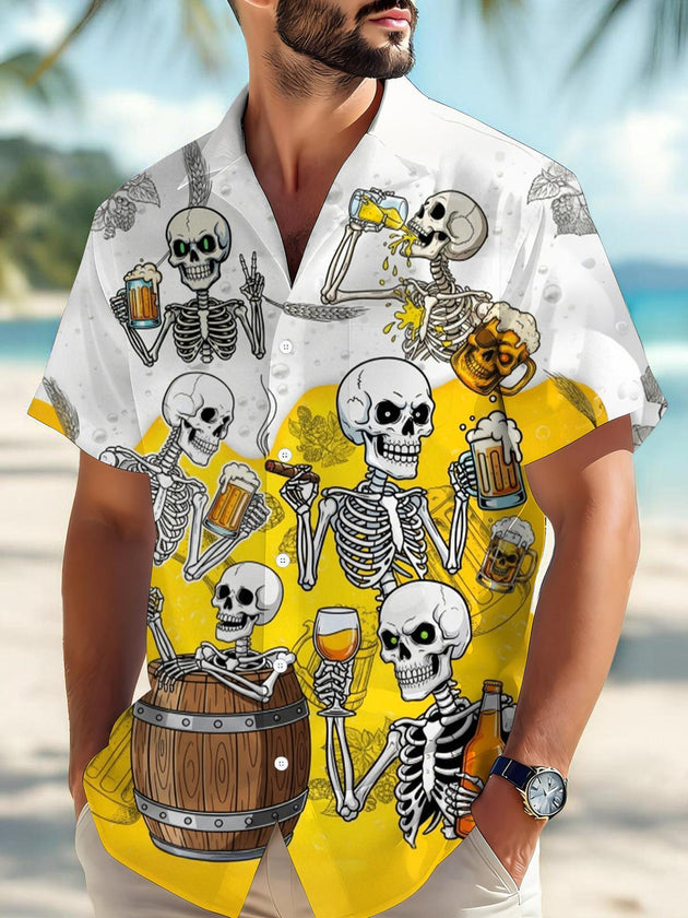 men's Cuban collar shirt front view