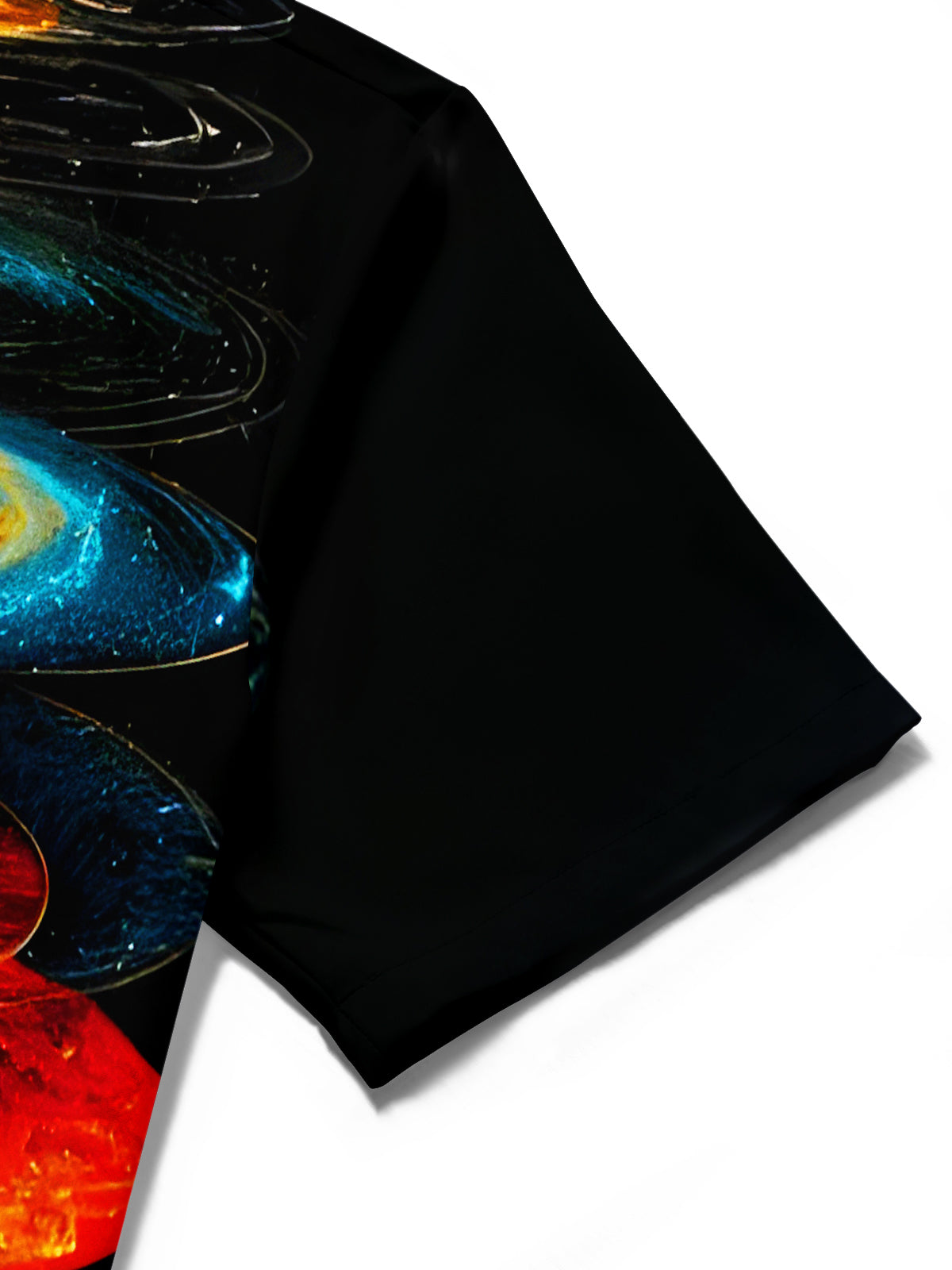 Psychedelic Star Planet Men's Pocket Short Sleeve Shirts