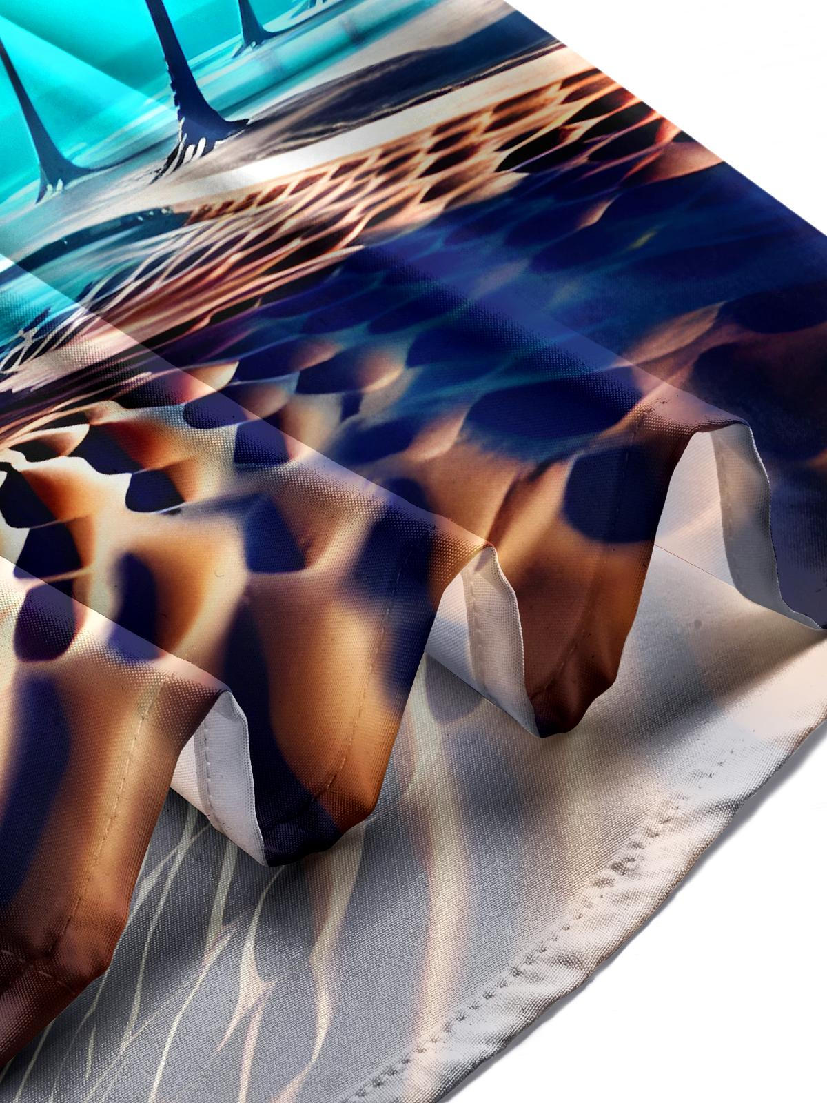 Hawaiian Coconut Tree Men's Pocket Short Sleeve Shirts