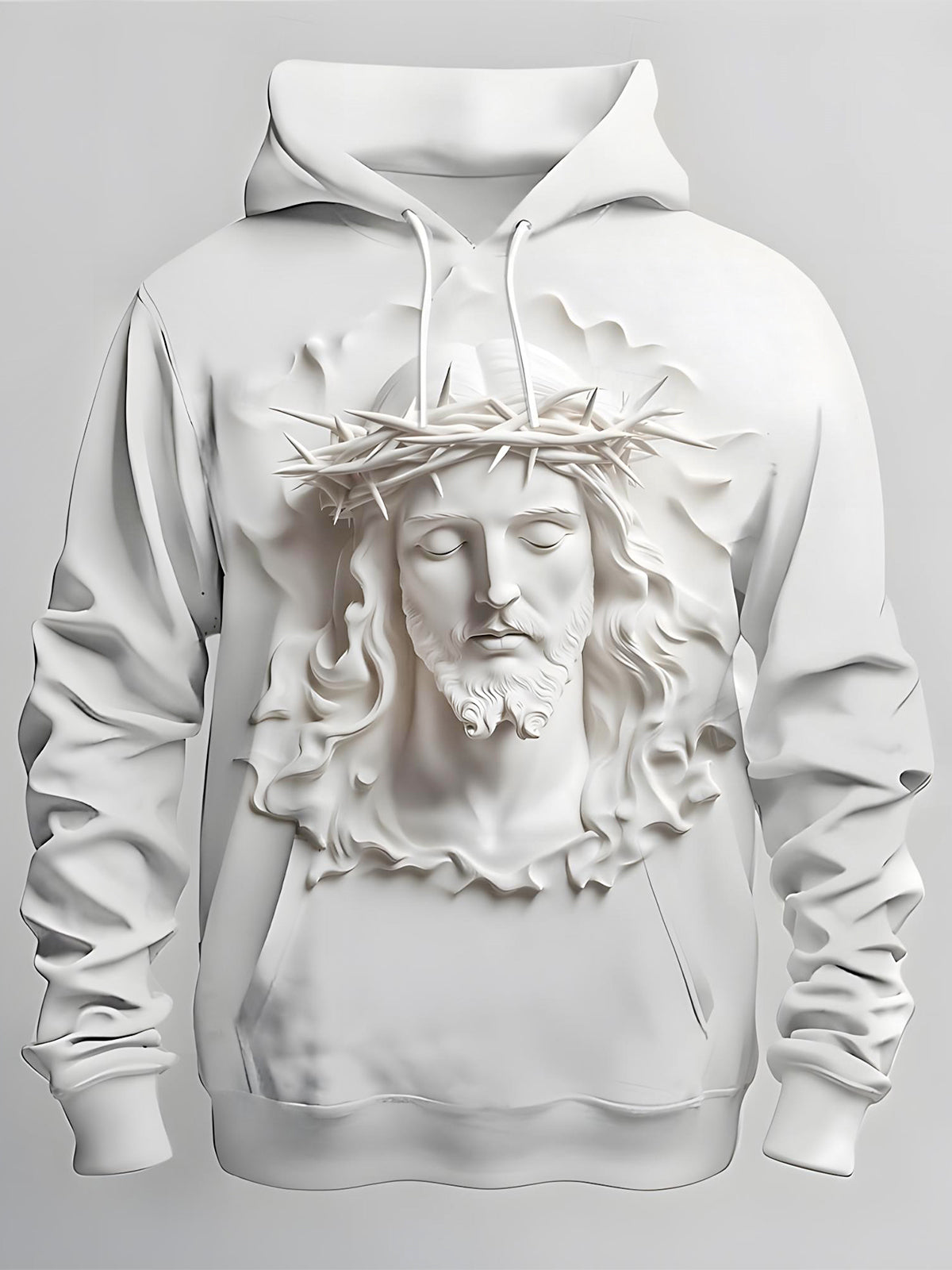 Religion Long Sleeve Hooded Pocket Men's Top