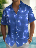 Abstract Men's Pocket Short Sleeve Shirts