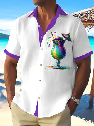 men's Mardi Gras shirt front view