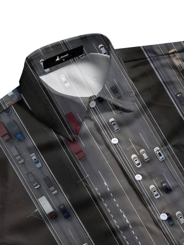 men's short sleeve shirt side view