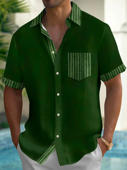 men's watermelon print shirt front view