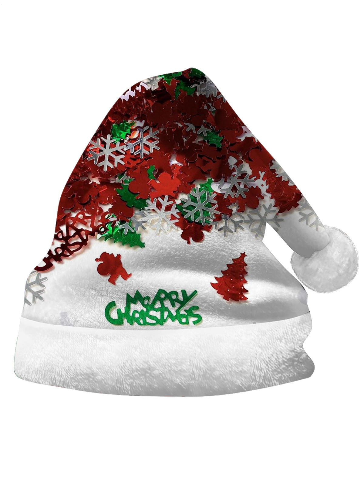 Snowflake Men's Print Christmas Hat