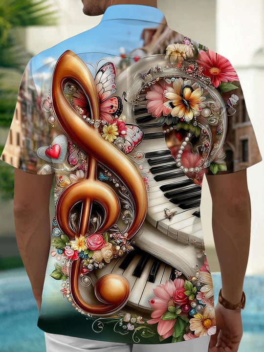 men's band shirt back view